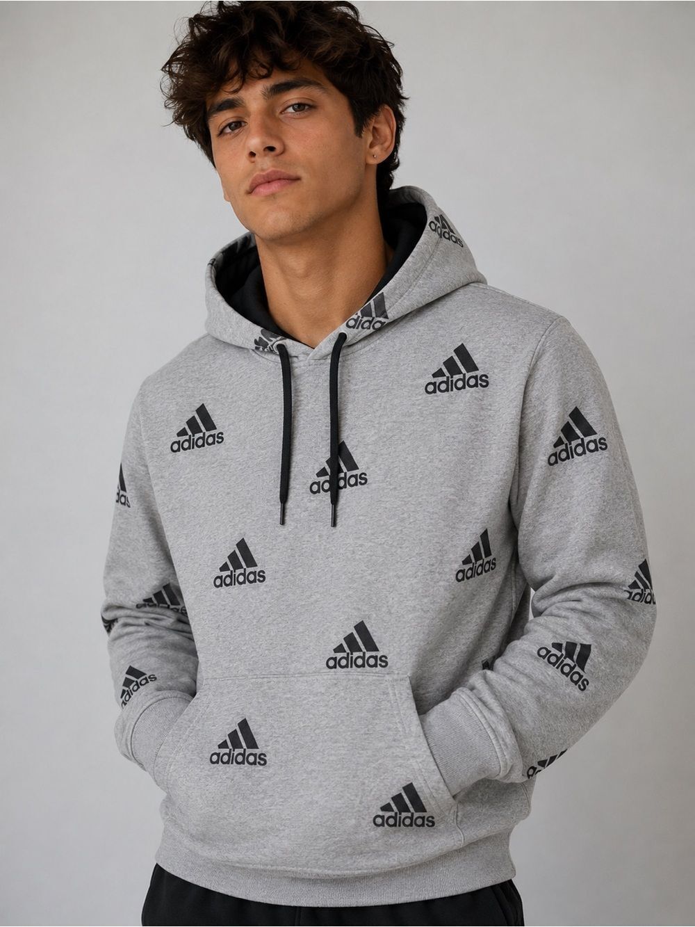 Adidas logo hoodie - size large men’s